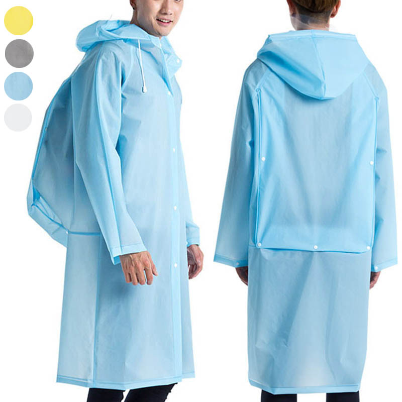 Cycling Gear Jacket - New Reusable Transparent EVA Long Raincoat