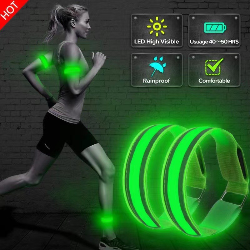 Cycling Gear Essentials - Reflective Armbands Water Proof LED Reflective