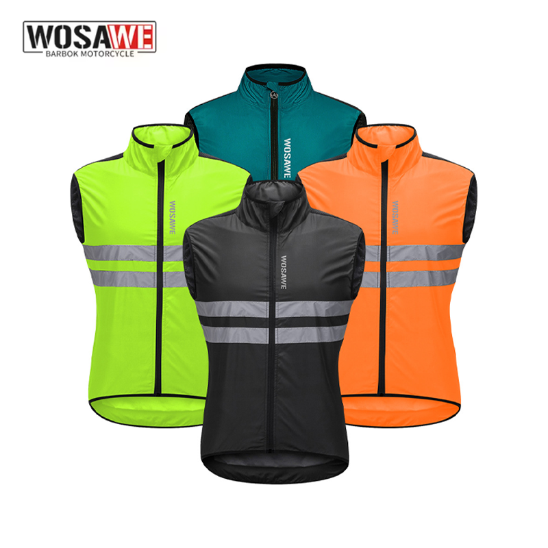 Cycling Gear Jacket - WOSAWE Men Cycling Windbreaker Vest Lightweight