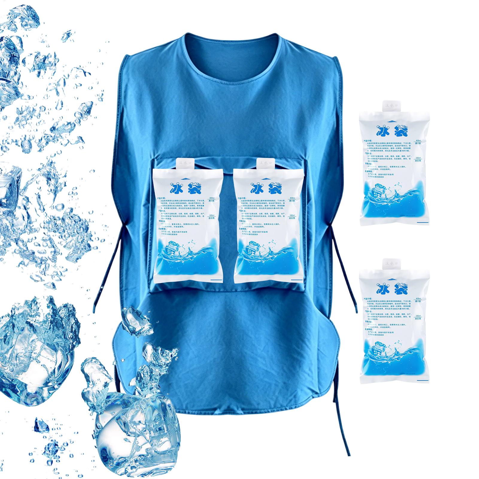 Cycling Gear Jacket - 4 Gel Ice Packs Cooling Vest