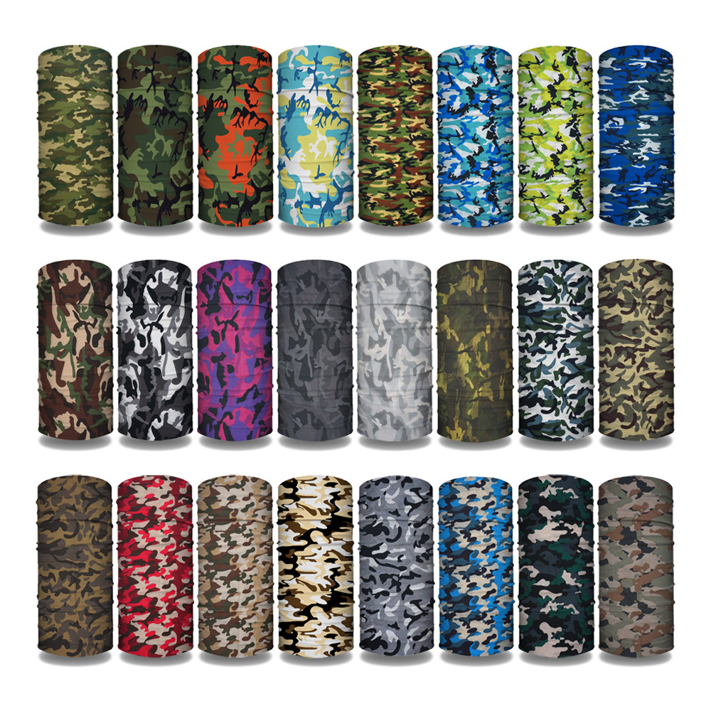 Cycling Gear For Women - CM01-CM33 Camo Printed Bandanas Seamless Tube