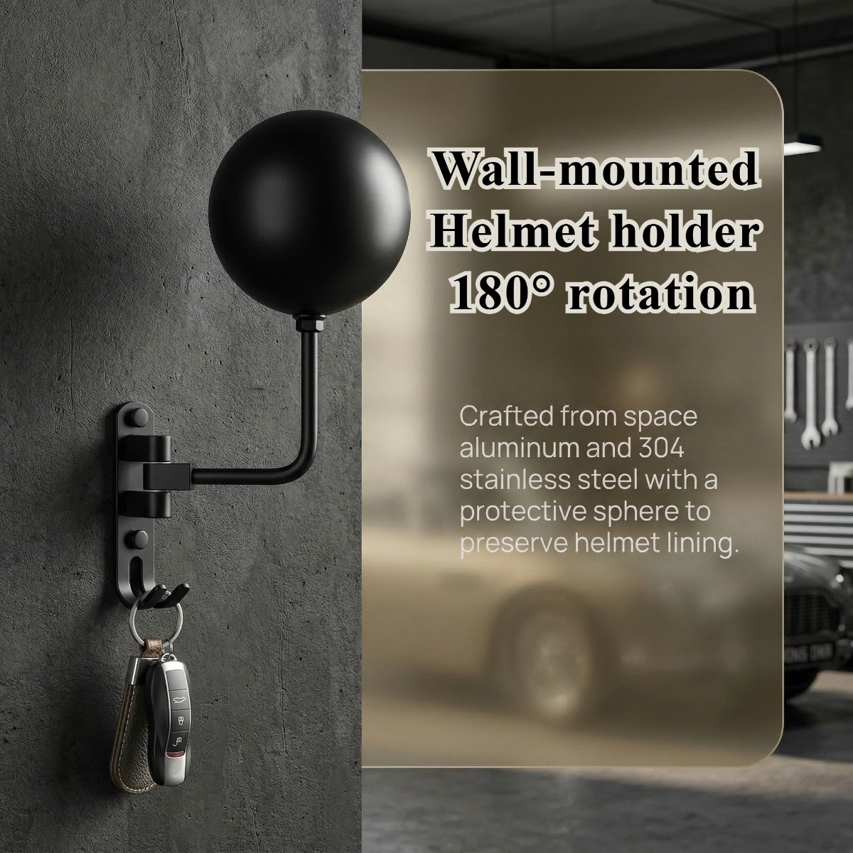 Cycling Gear Jacket - 180° Swivel Wall Mount Bike Helmet