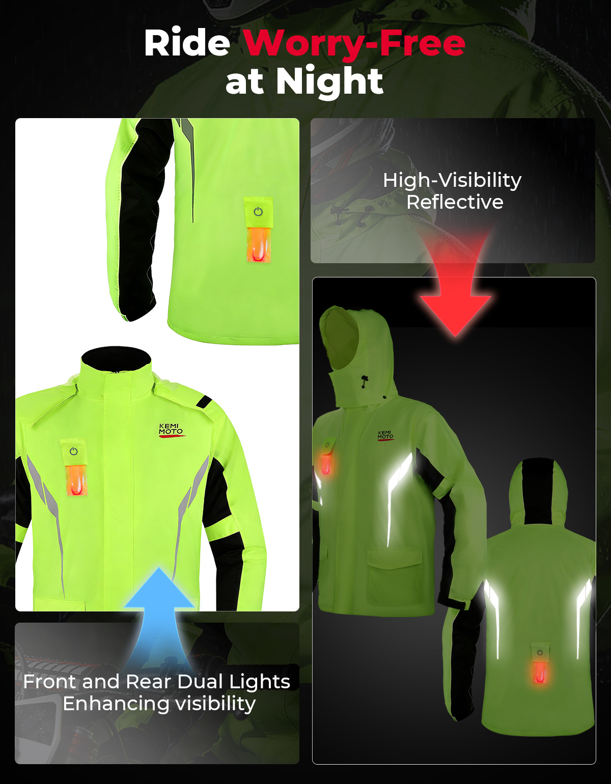 KEMIMOTO Unisex Waterproof Rai - đánh giá và giá Cycling Gear Jacket