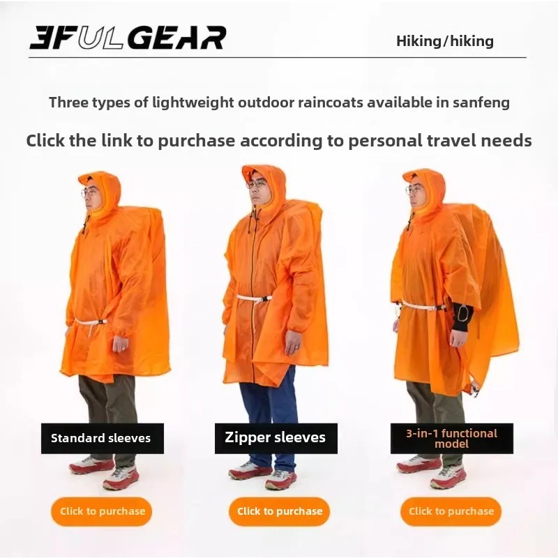 Ultralight Rain Poncho 3F UL G - đánh giá và giá Cycling Gear Jacket