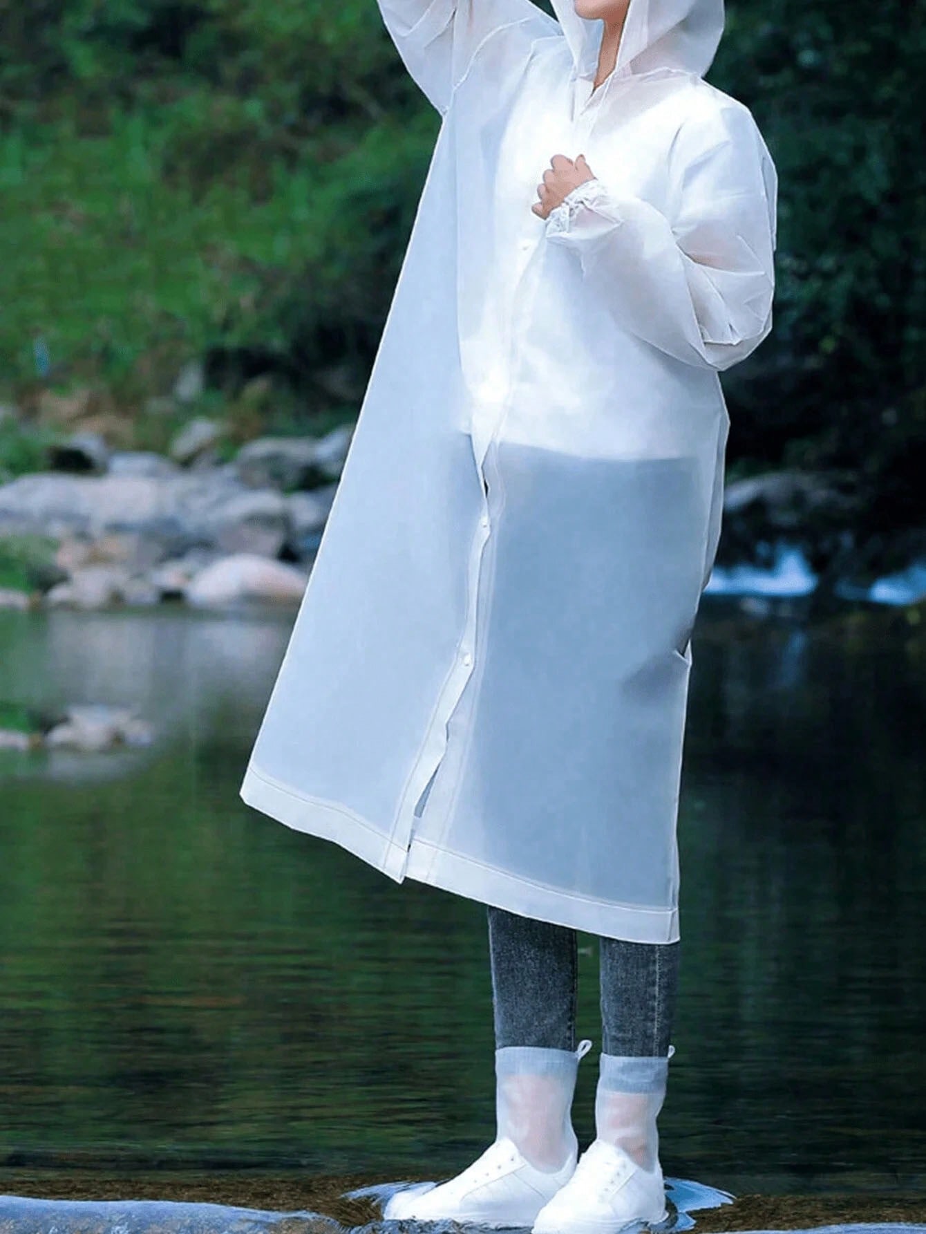 Long EVA Unisex Raincoat Thick - đánh giá và giá Cycling Gear Essentials